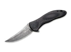 Synergy 3 Damascus G10 CF Black Trailing Point